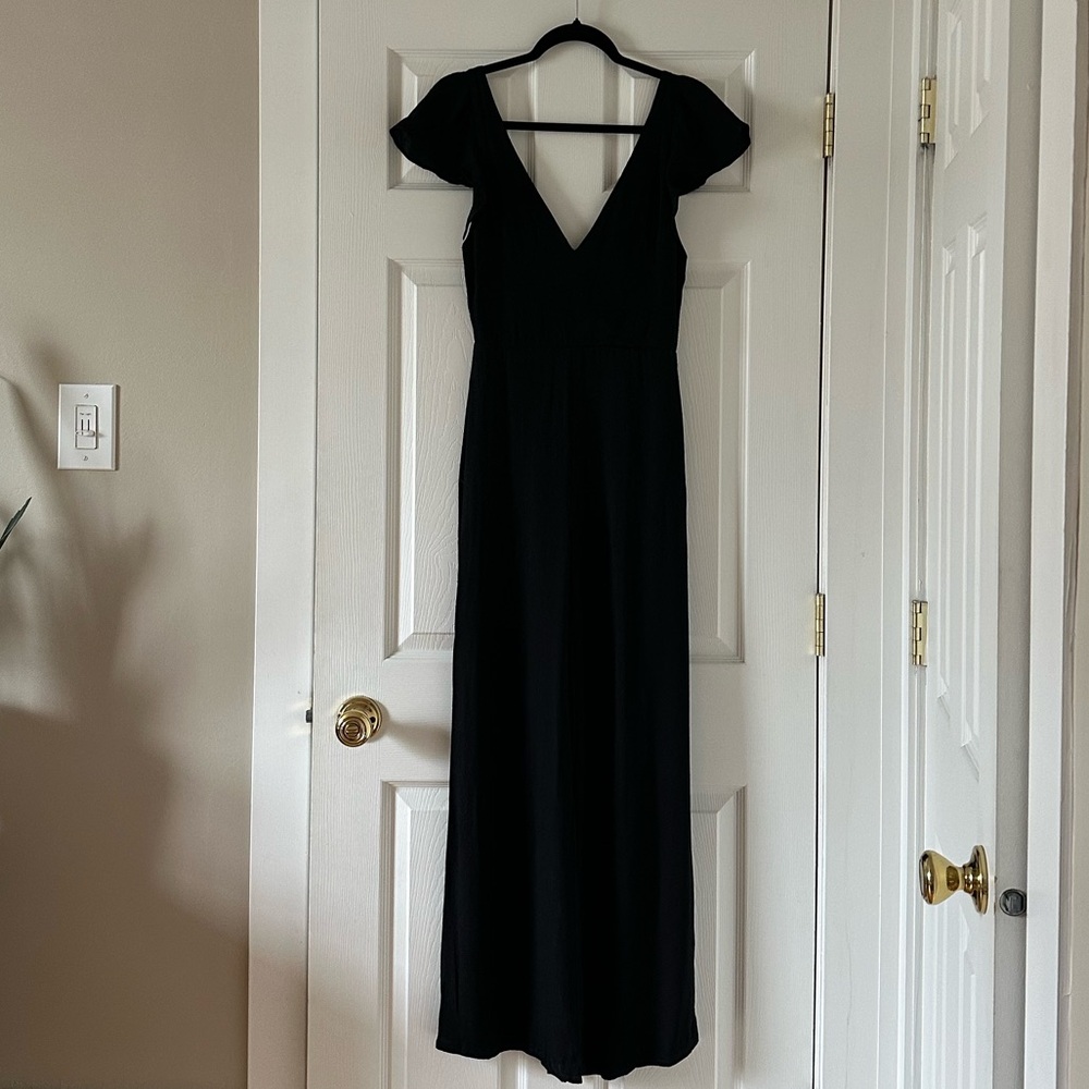 Reformation Black Cozumel Jumpsuit View 3